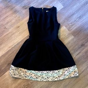 Closet (ModCloth) - Black Midi Dress Lace Detail